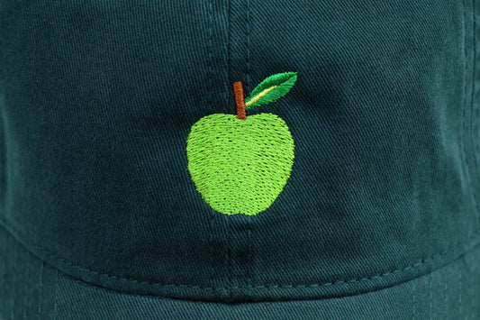Apple Embroidered Hat - Green