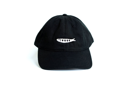 Sardine Embroidered Hat - Black