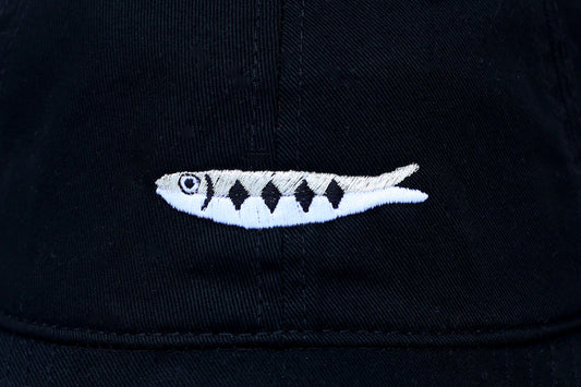 Sardine Embroidered Hat - Black