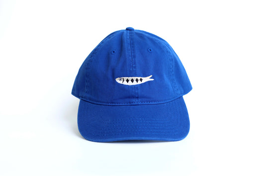 Sardine Embroidered Hat - Blue