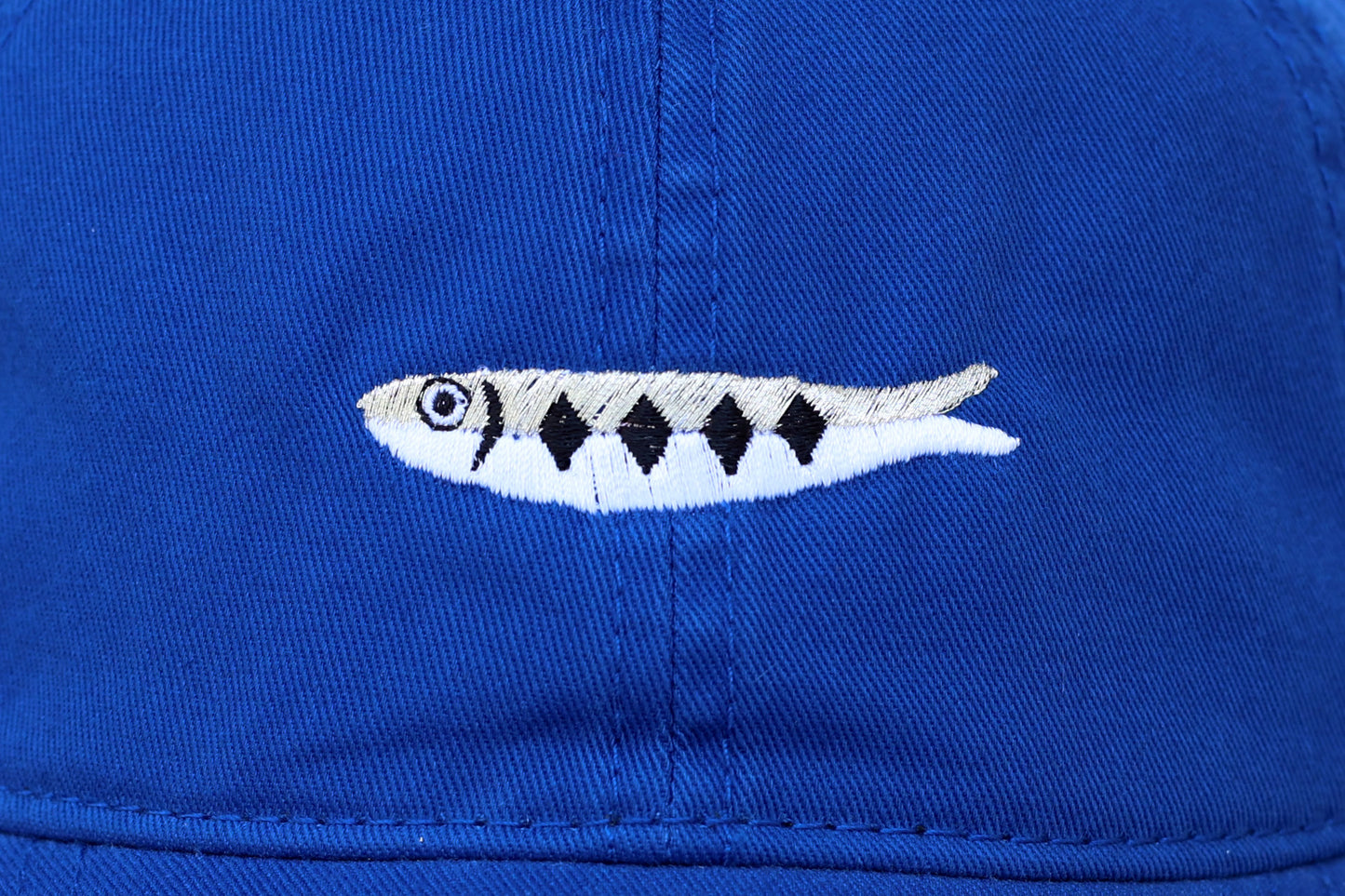 Sardine Embroidered Hat - Blue