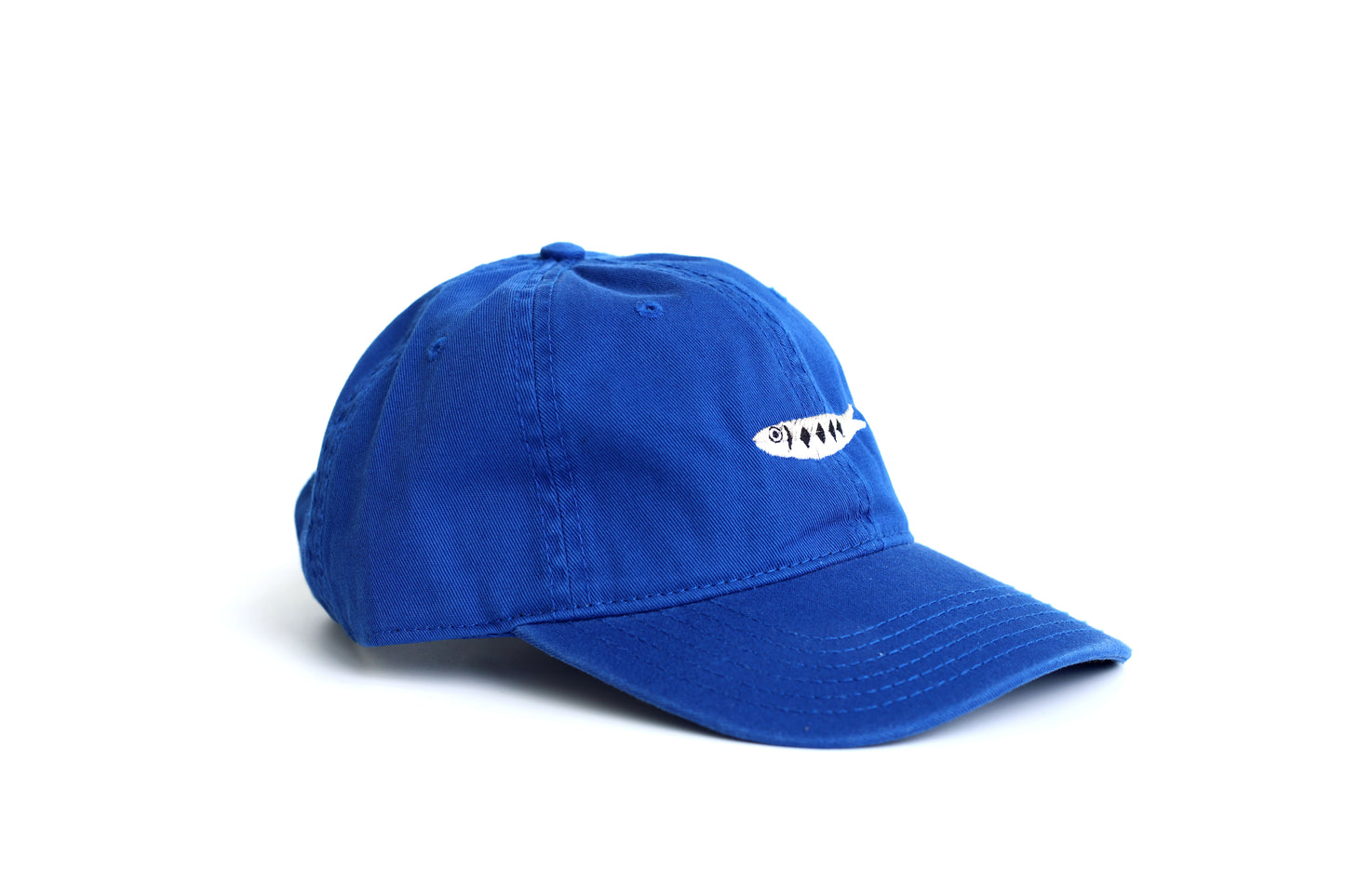 Sardine Embroidered Hat - Blue