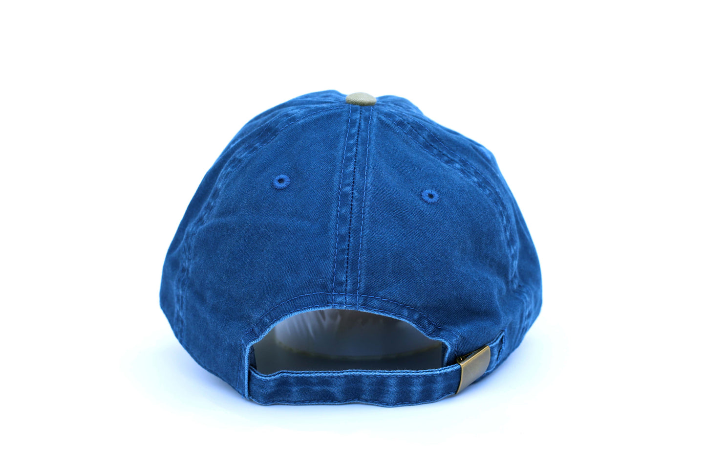 Goose Embroidered Hat - Blue and Tan