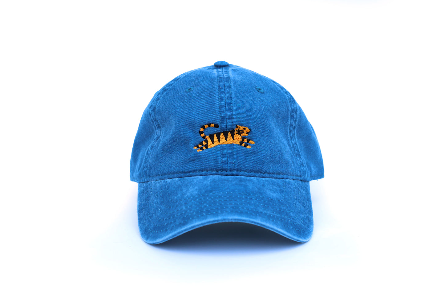 Tiger Embroidered Hat - Vintage Blue