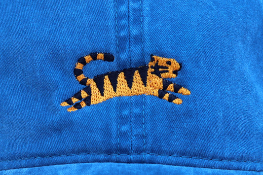 Tiger Embroidered Hat - Washed Blue