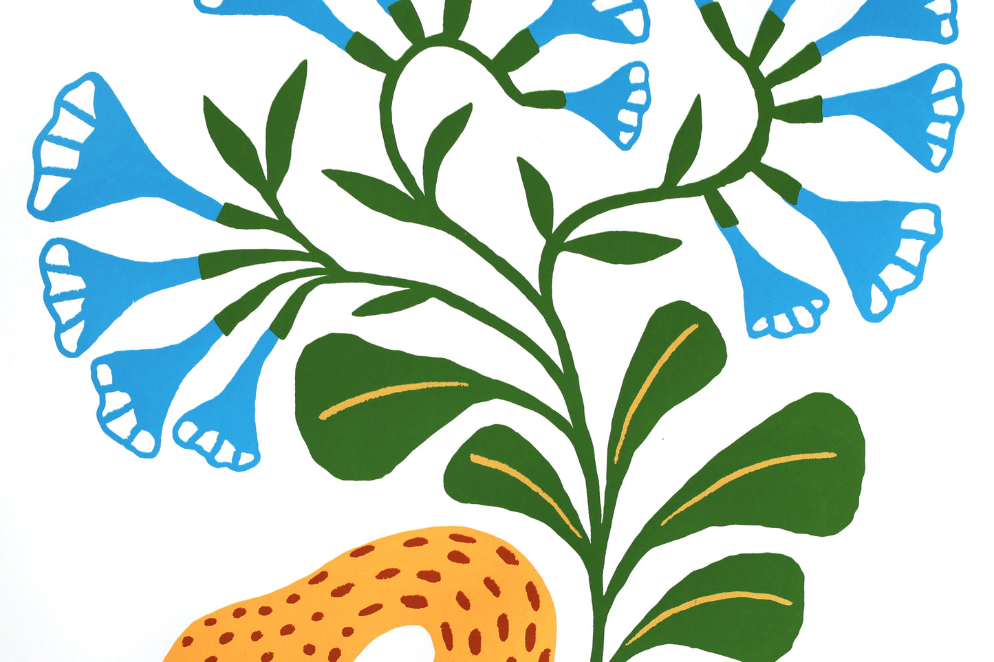 Bluebell Goose - Handmade Print