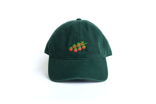 Tomato Embroidered Hat - Green