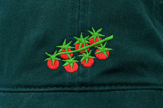 Tomato Embroidered Hat - Green