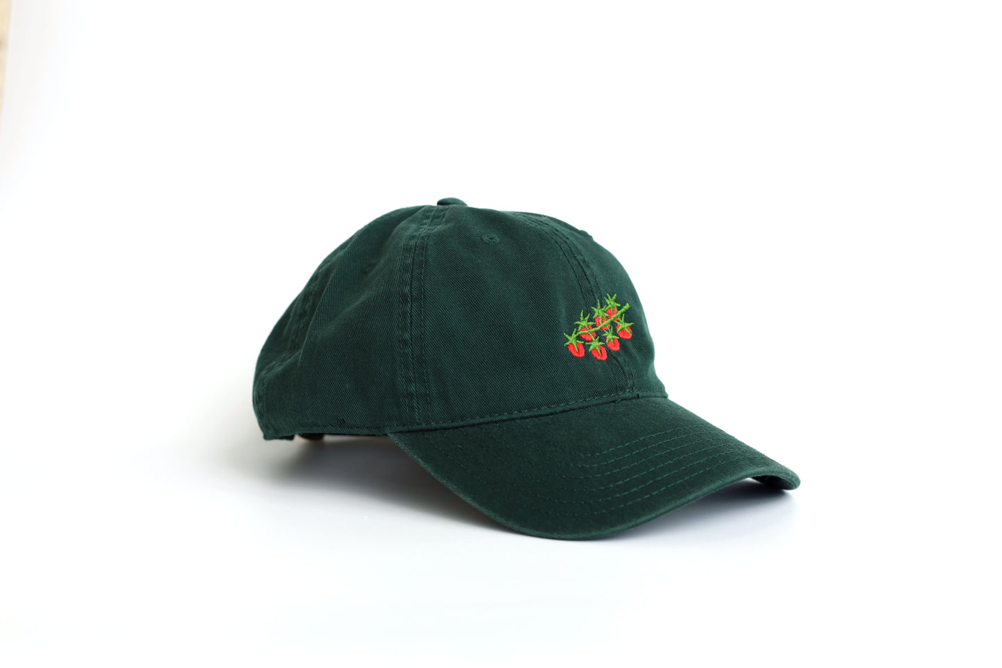 Tomato Embroidered Hat - Green