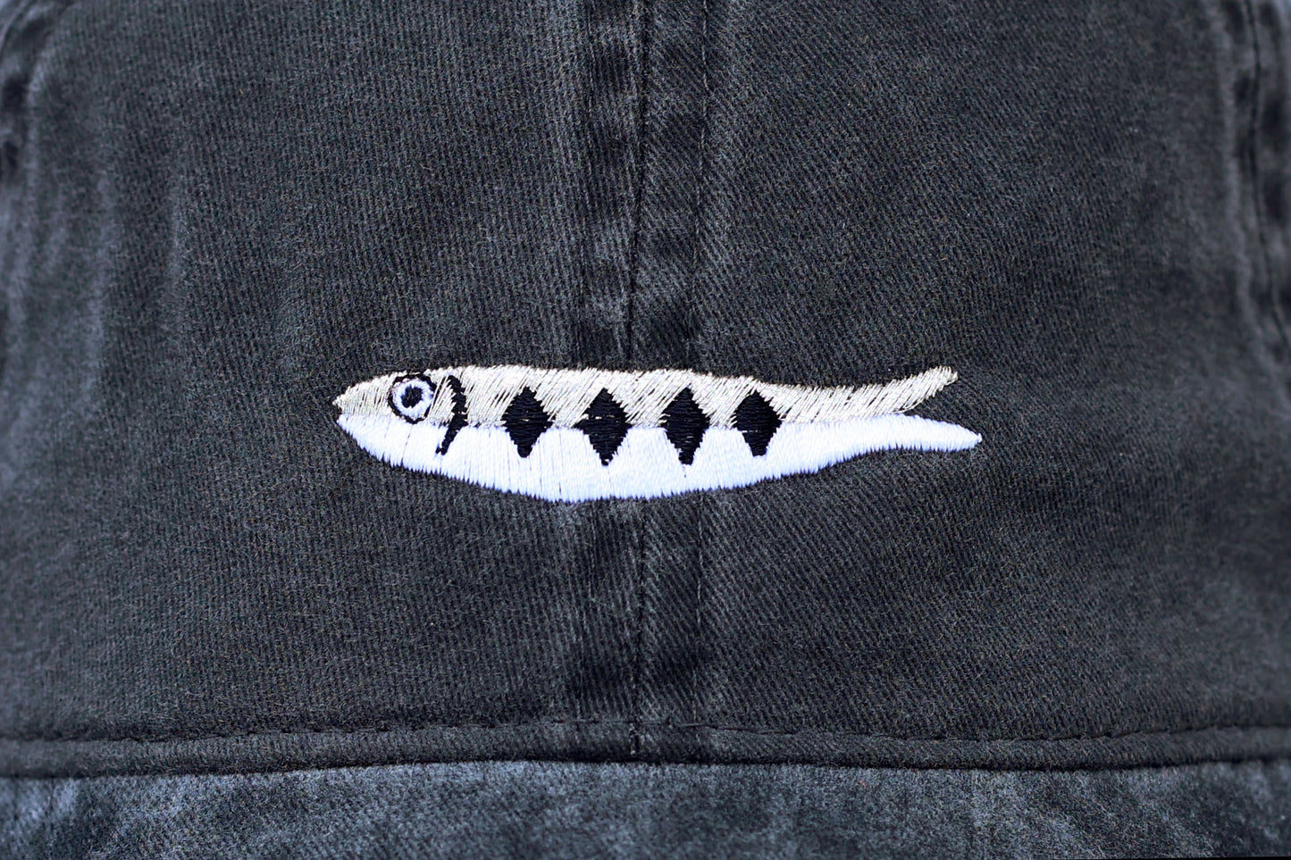 Sardine Embroidered Hat - Vintage Black