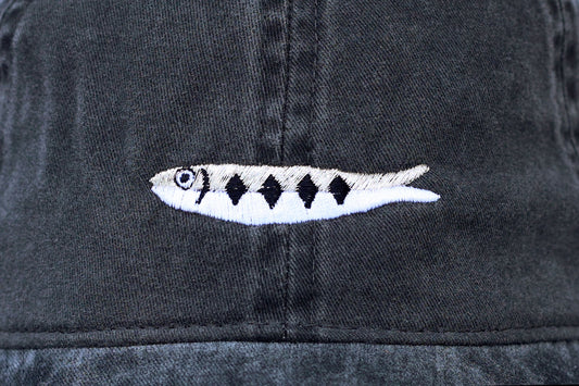 Sardine Embroidered Hat - Vintage Black