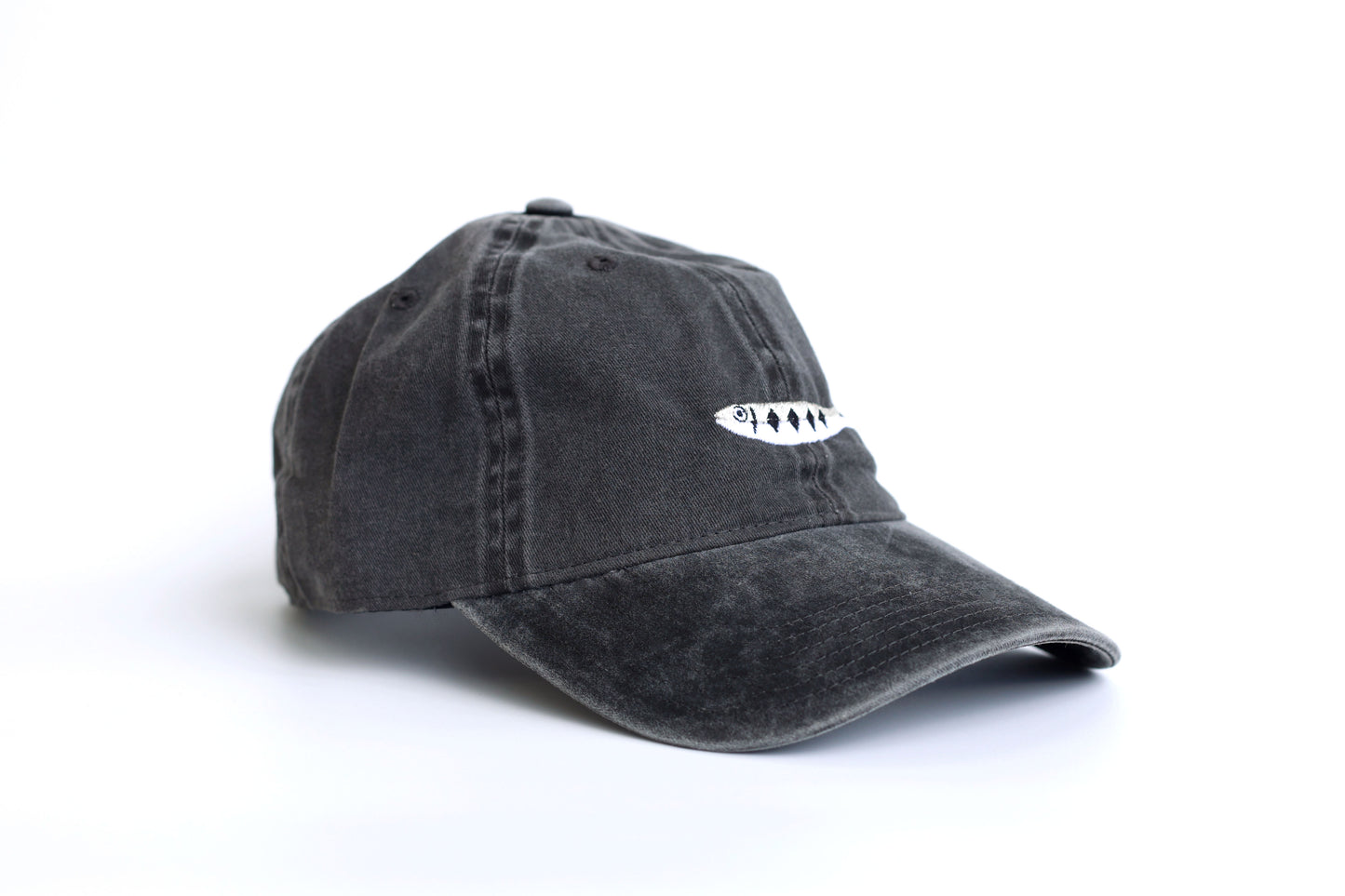 Sardine Embroidered Hat - Vintage Black