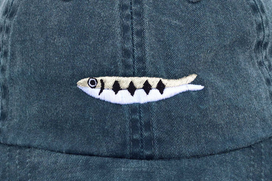 Kids Sardine Embroidered Hat - Vintage Denim