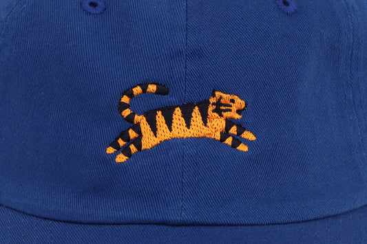 Kids Tiger Embroidered Hat - Blue