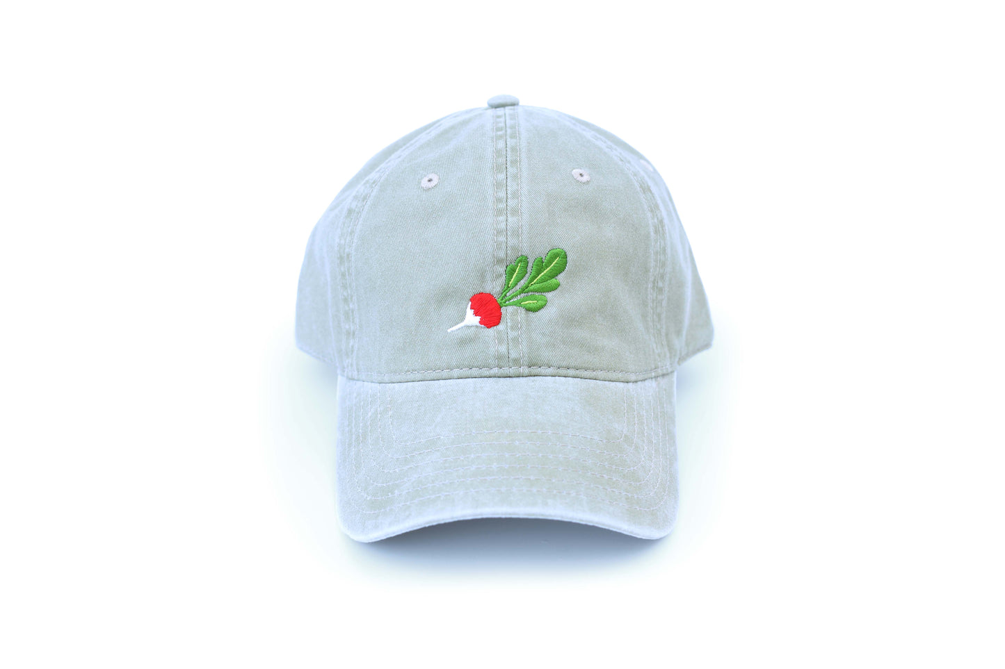 Radish Embroidered Hat - Vintage Tan