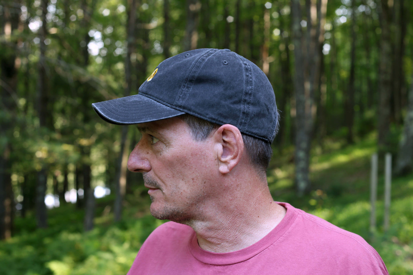 Snail Embroidered Hat - Vintage Black