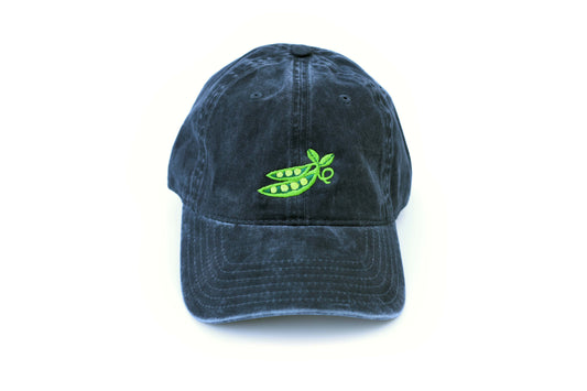 Sugar Snap Pea Embroidered Hat - Vintage Black