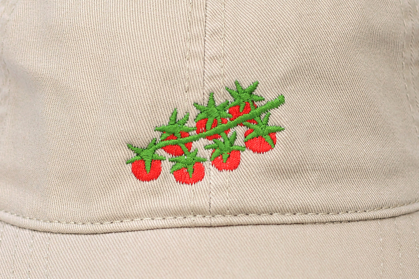 Tomato Embroidered Hat - Tan
