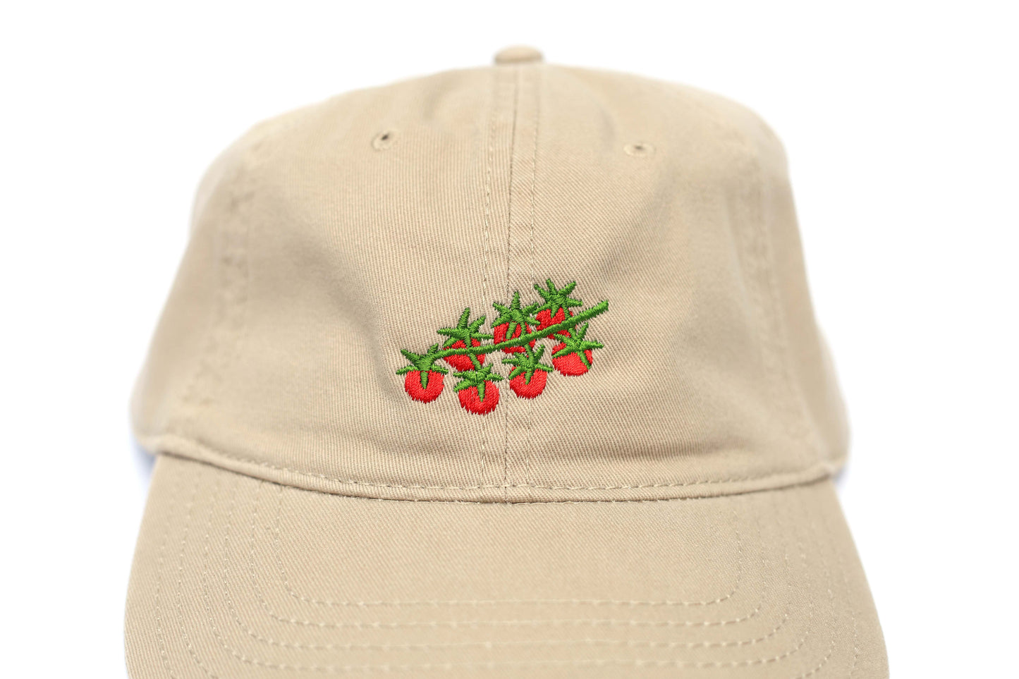 Tomato Embroidered Hat - Tan