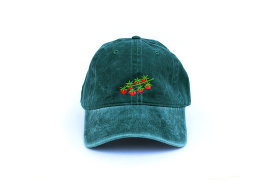 Tomato Embroidered Hat - Vintage Green