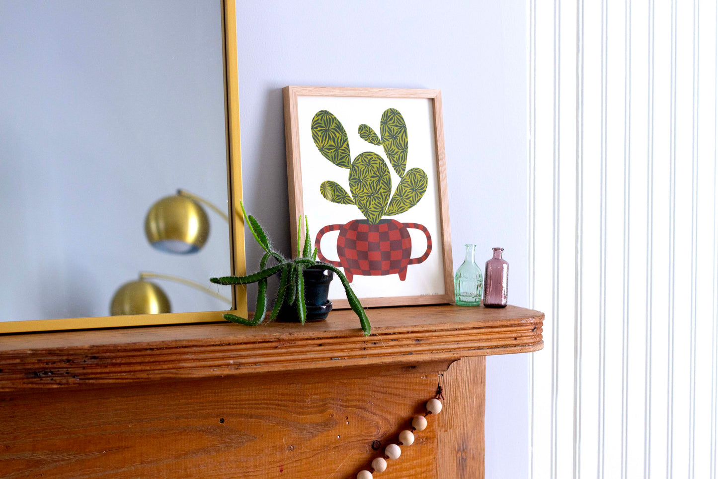 Prickly Pear Cactus - Handmade Print