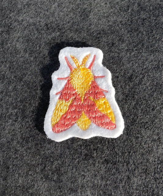 Rosy Maple Moth - Embroidered Patch