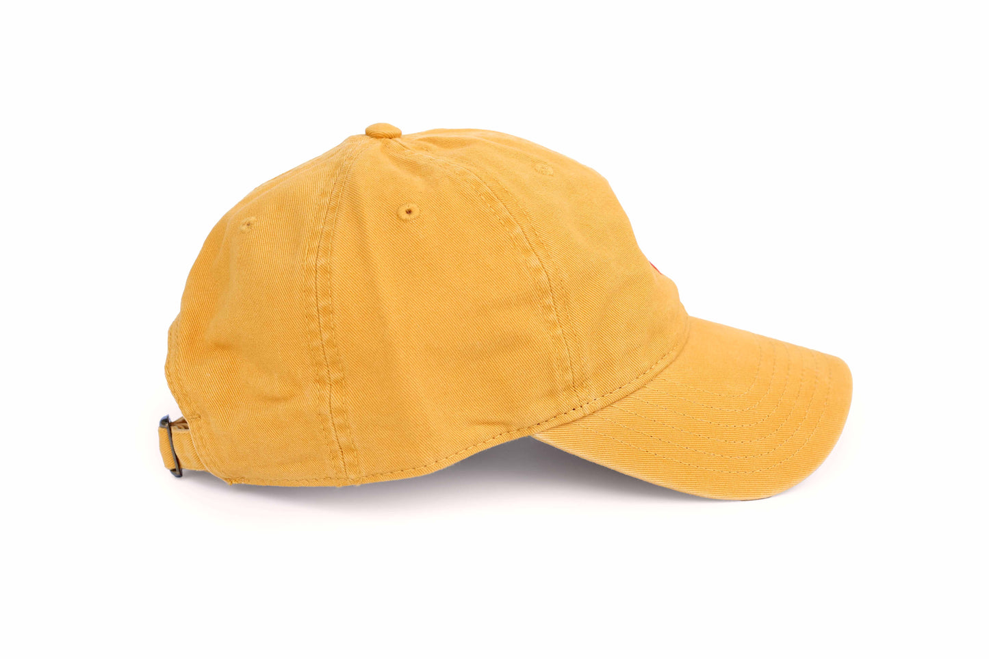 Apple Embroidered Hat - Mustard