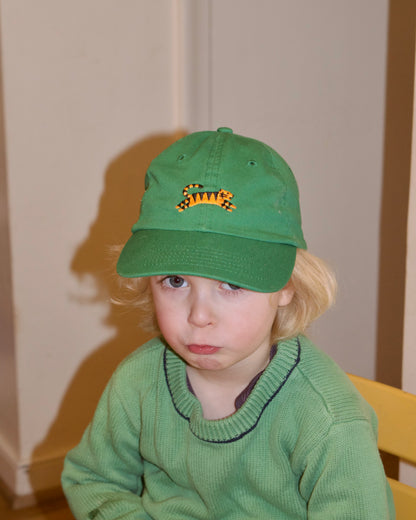 Kids Tiger Embroidered Hat - Blue