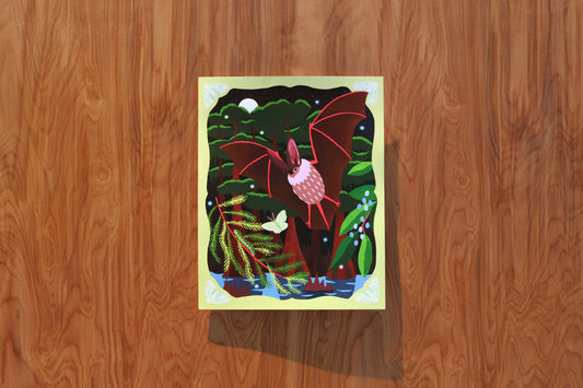Big-Eared Bat Giclée Print