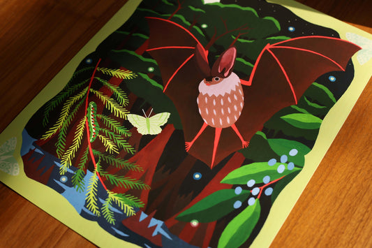 Big-Eared Bat Giclée Print