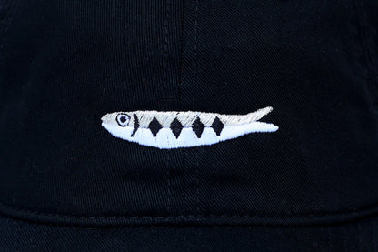 Sardine Embroidered Hat - Black