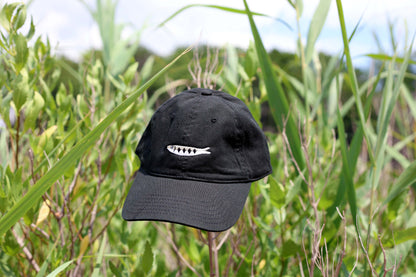 Sardine Embroidered Hat - Black