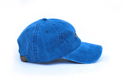 Tiger Embroidered Hat - Vintage Blue