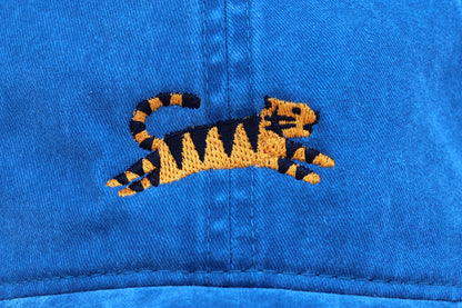 Tiger Embroidered Hat - Vintage Blue