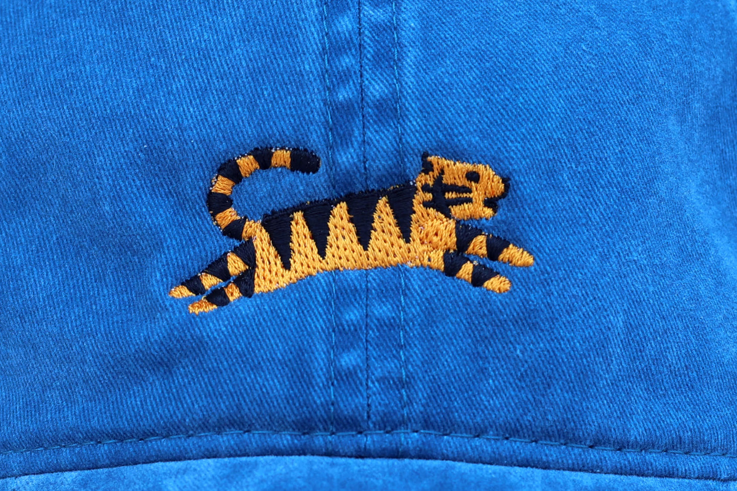 Tiger Embroidered Hat - Washed Blue