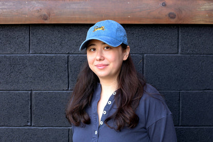 Tiger Embroidered Hat - Washed Blue