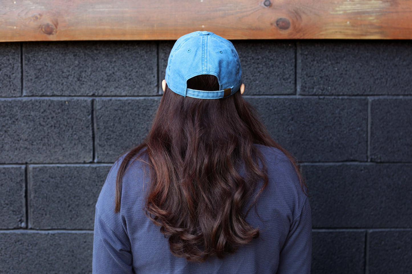Tiger Embroidered Hat - Washed Blue