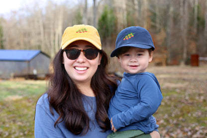 Tomato Embroidered Hat - Mustard Yellow