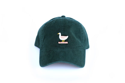Goose Embroidered Hat - Green