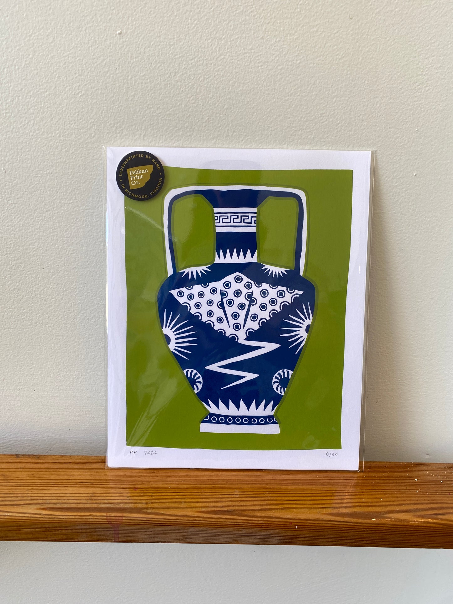 Ocean Vase - Eagle Ray - Handmade Print