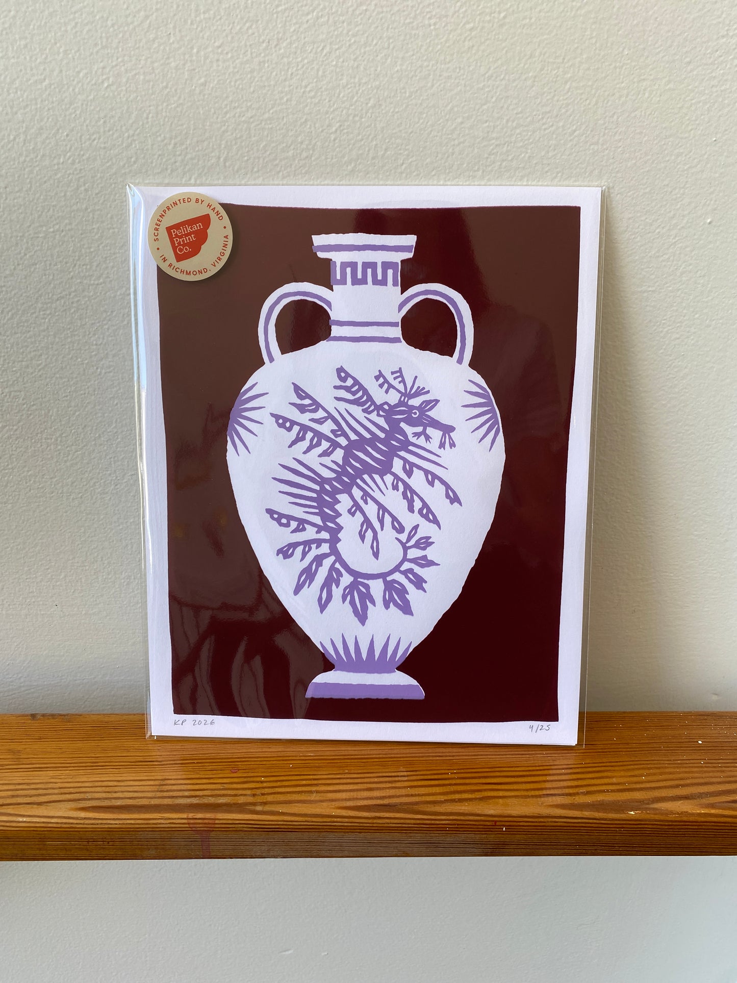Ocean Vase - Leafy Seadragon - Handmade Print