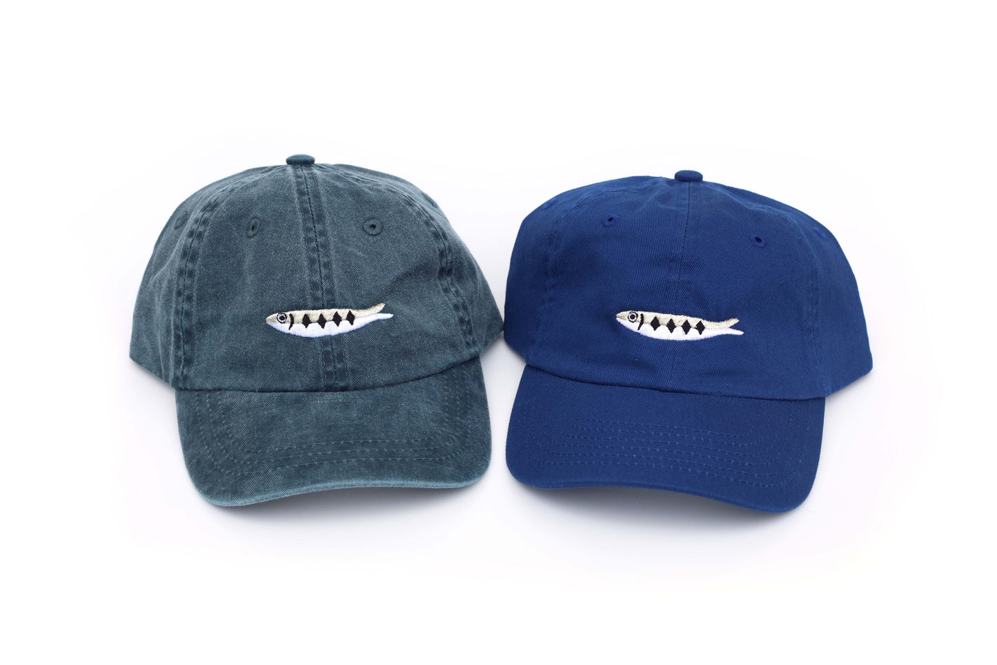 Kids Sardine Embroidered Hat - Blue