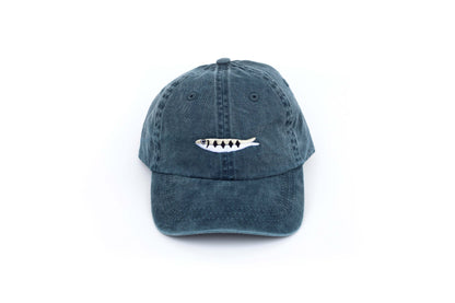 Kids Sardine Embroidered Hat - Vintage Denim