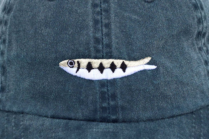 Kids Sardine Embroidered Hat - Vintage Denim