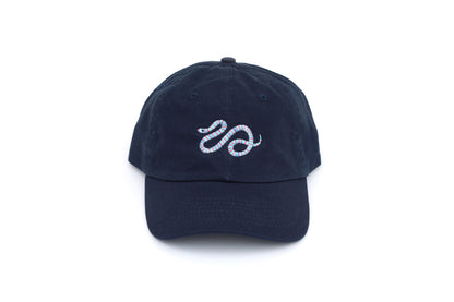 Kids Snake Embroidered Hat - Navy