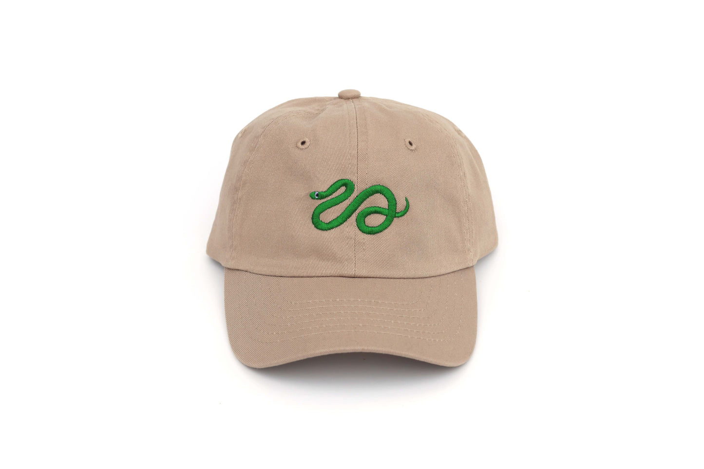 Kids Snake Embroidered Hat - Tan