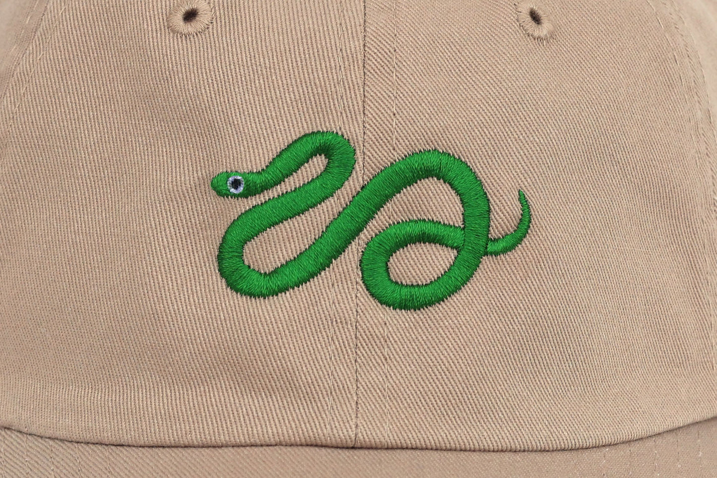 Kids Snake Embroidered Hat - Tan