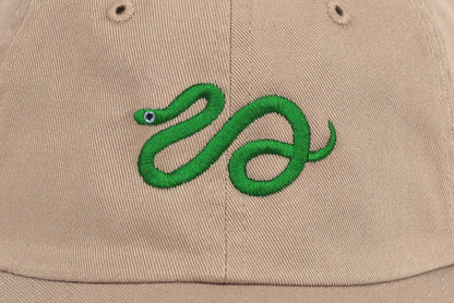 Kids Snake Embroidered Hat - Tan