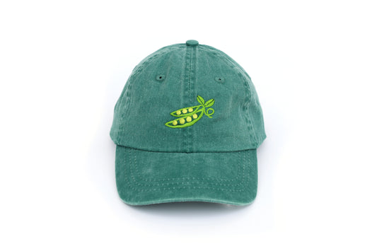 Kids Sugar Snap Pea Embroidered Hat - Vintage Green