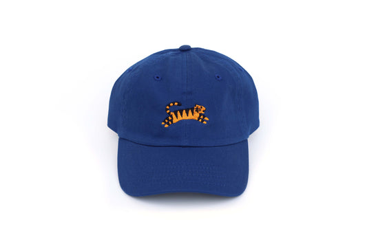 Kids Tiger Embroidered Hat - Blue